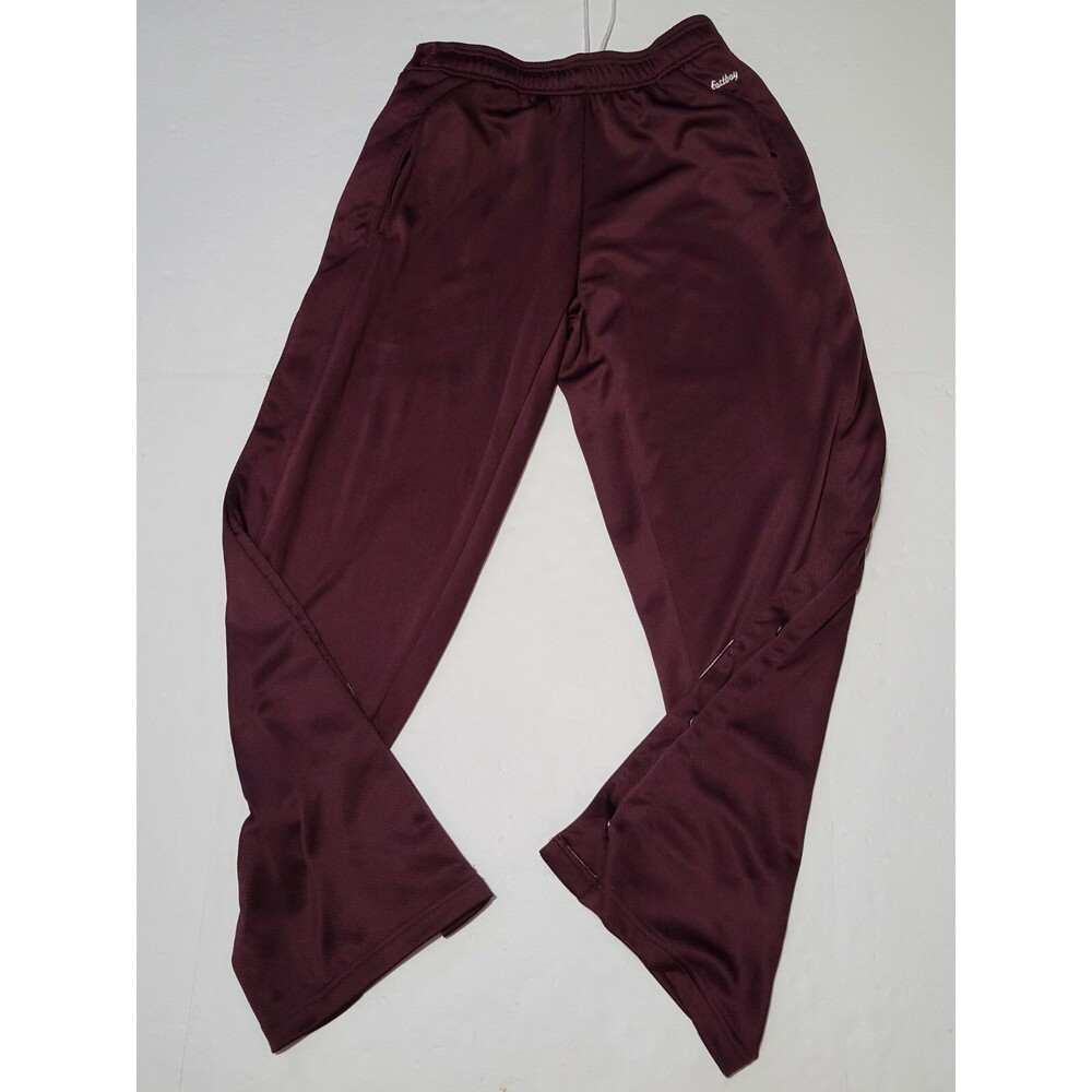 Vintage Eastbay Track Pants Mens Large Burgundy Tear Away Sweat Baggy Warmup 90s